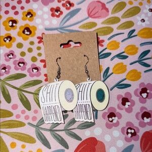 Quirky Toilet Paper Earrings